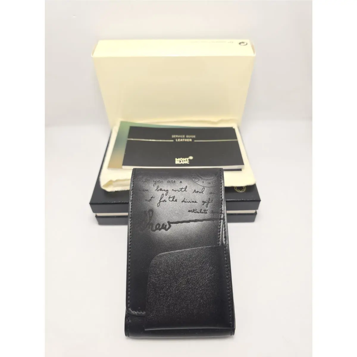 Montblanc G.b. Shaw Limited Edition Wallet with Notepad Leather