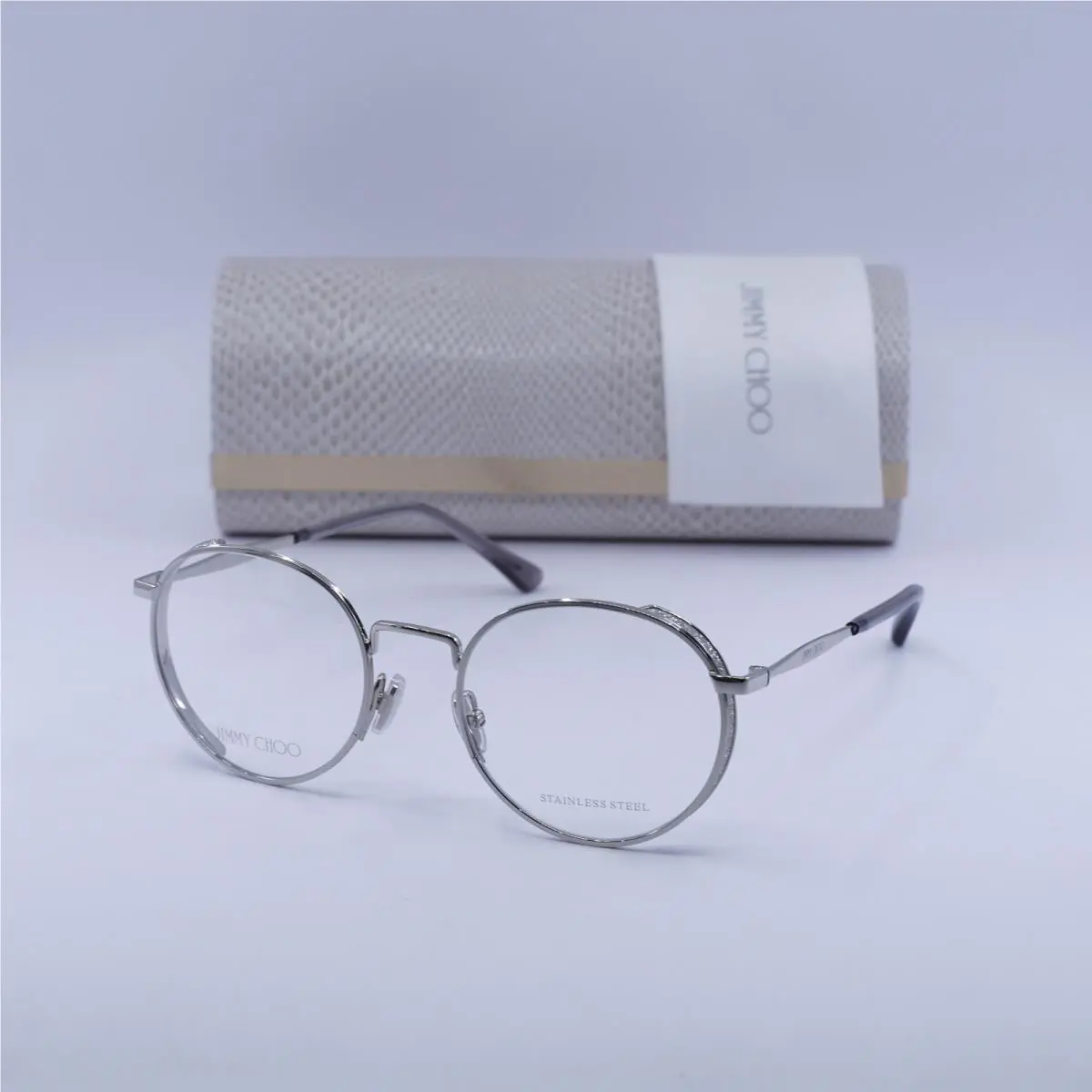 Jimmy Choo JC301 0010 00 Shiny Palladium 51mm Eyeglasses