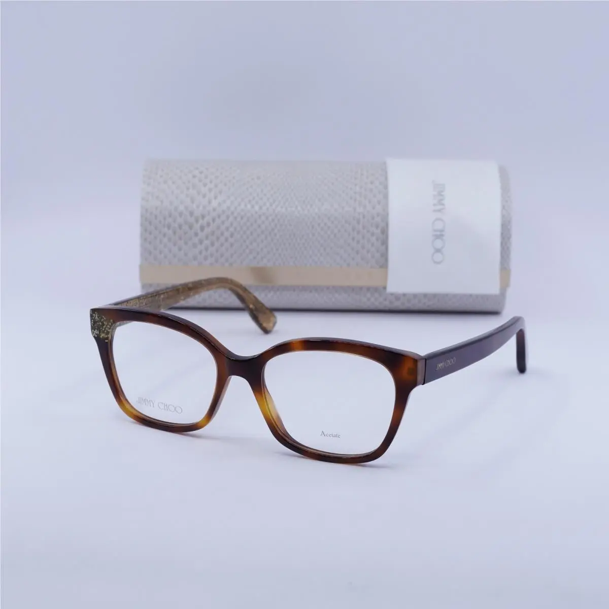 JC150 0Q9W 00 Havana 50mm Eyeglasses by Jimmy Choo