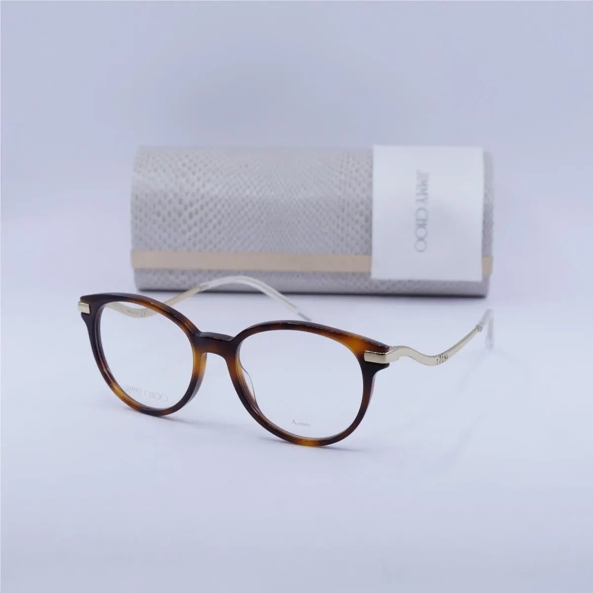 JC280 0086 00 Havana/gold 49mm Eyeglasses by Jimmy Choo
