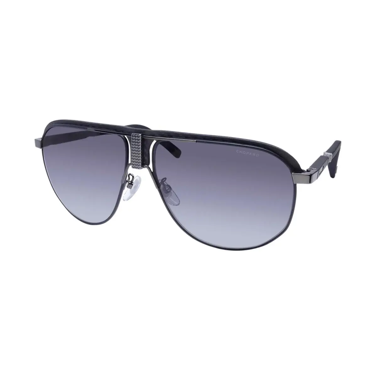 Chopard SCHF82 Sunglasses Carbon Fiber 62-13-145 Italy Full-rim K56P Pilot - Frame: Gray, Lens: Gray