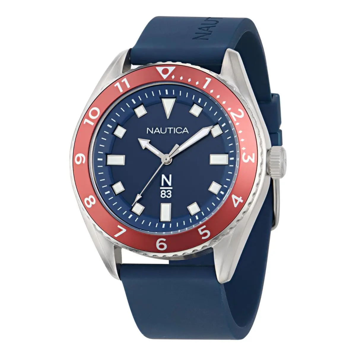 Nautica Finn World 44mm Blue Dial Men`s Watch NAPFWF404 - Dial: Blue, Band: Blue