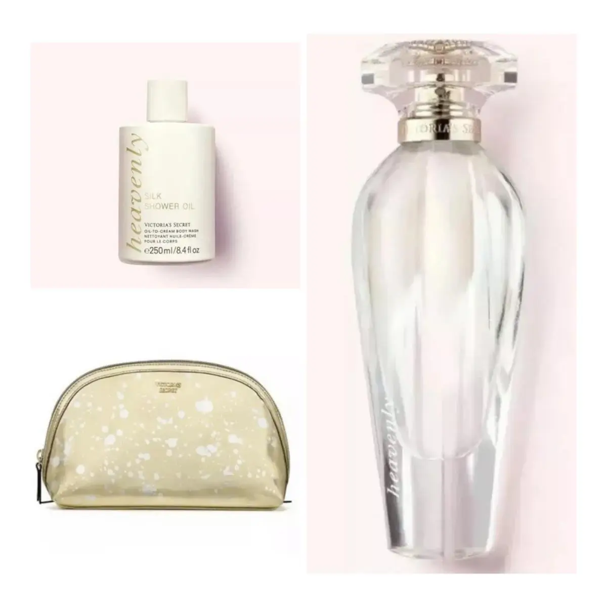 Victoria`s Secret Heavenly Eau de Parfum 3.4 Fl.oz. / Body Wash / Beauty Bag by Victoria's Secret