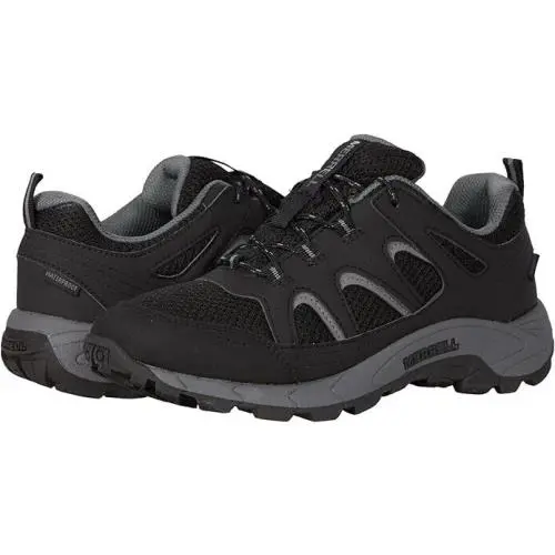 Merrell Z10417 Boy`s Black Oakcreek Low Waterproof Hiking Shoes Size 6.5 M - Black