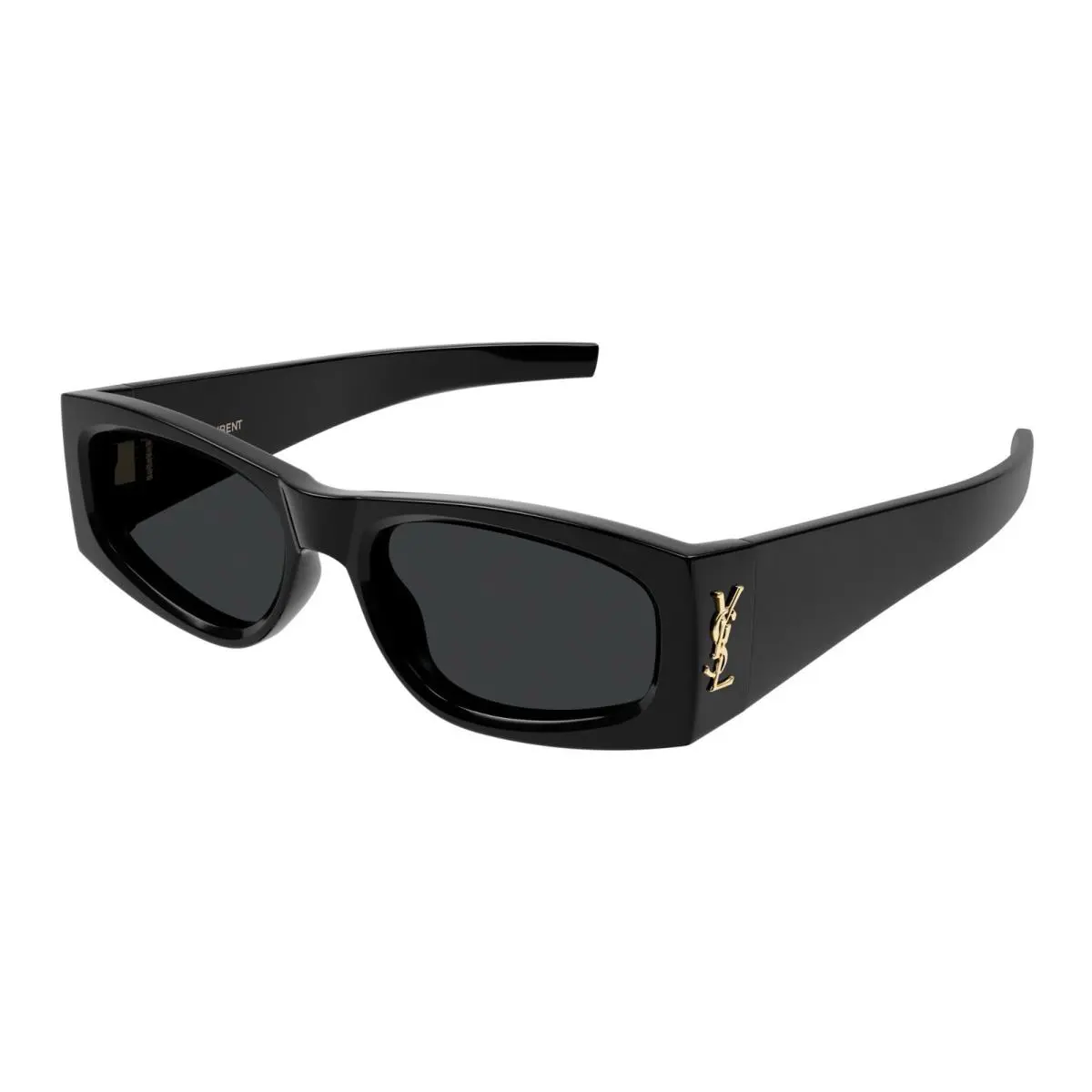 Saint Laurent SL M140 001 Black Gold Dark Grey Lenses Women Sunglasses