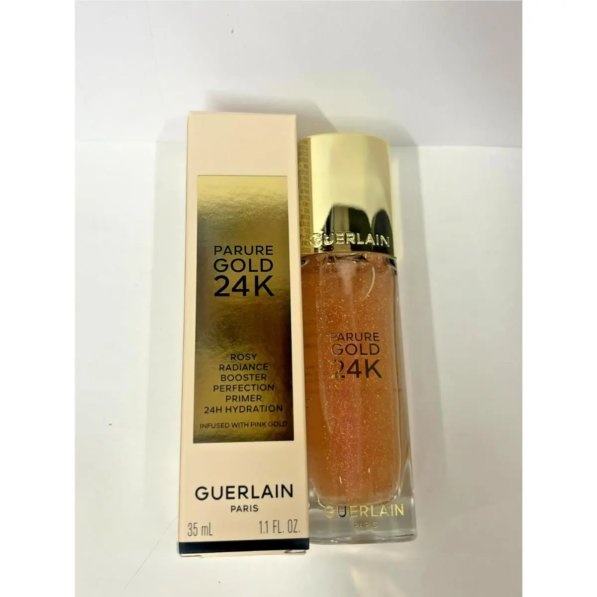Guerlain Parure Gold 24K Padiance Rosy Booster Perfection Primer Hydration 1.1oz