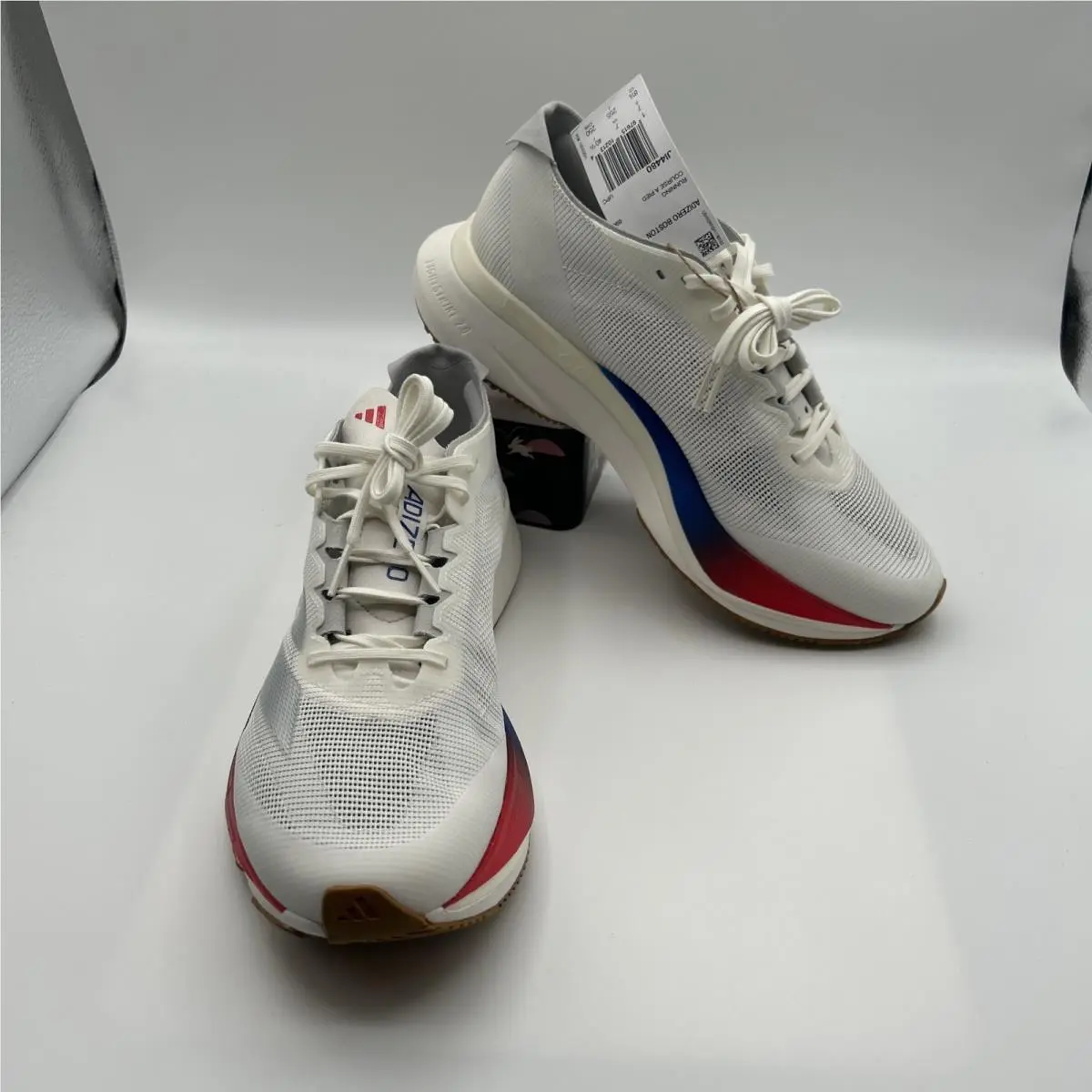 Adidas Women`s Adizero Boston12 Lightstrikepro Sneakers White Multi SZ:8.5 M