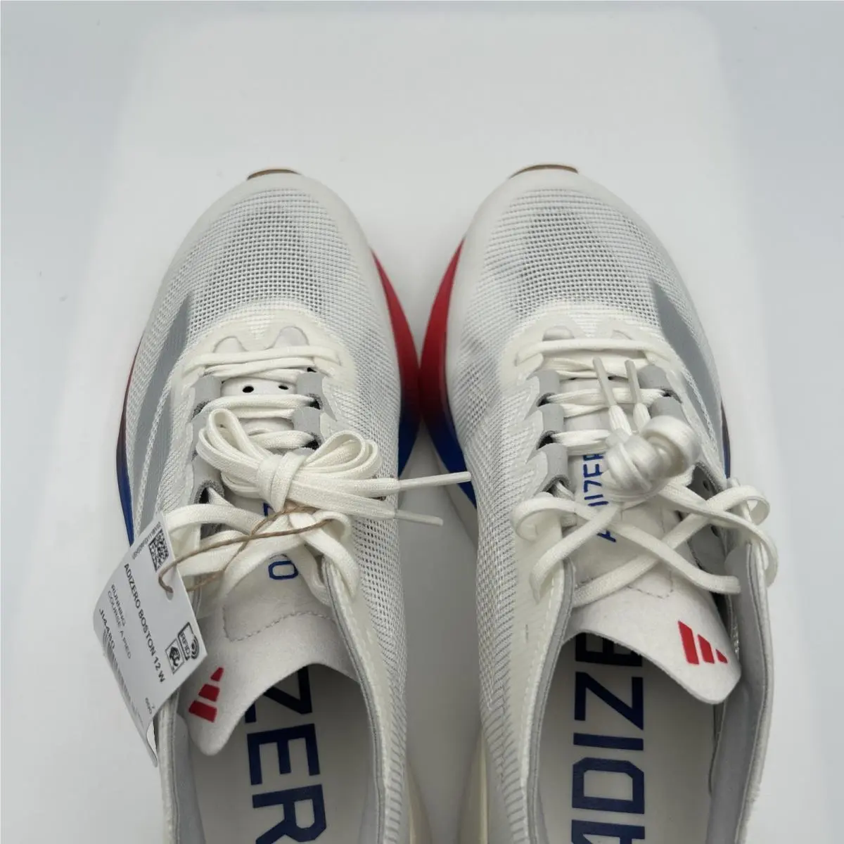 Adidas shoes - adidas Adizero Boston 12 - Adizero Boston - JI4480 - White Silver Fuschia Blue (UPC: 0197615102134) 9