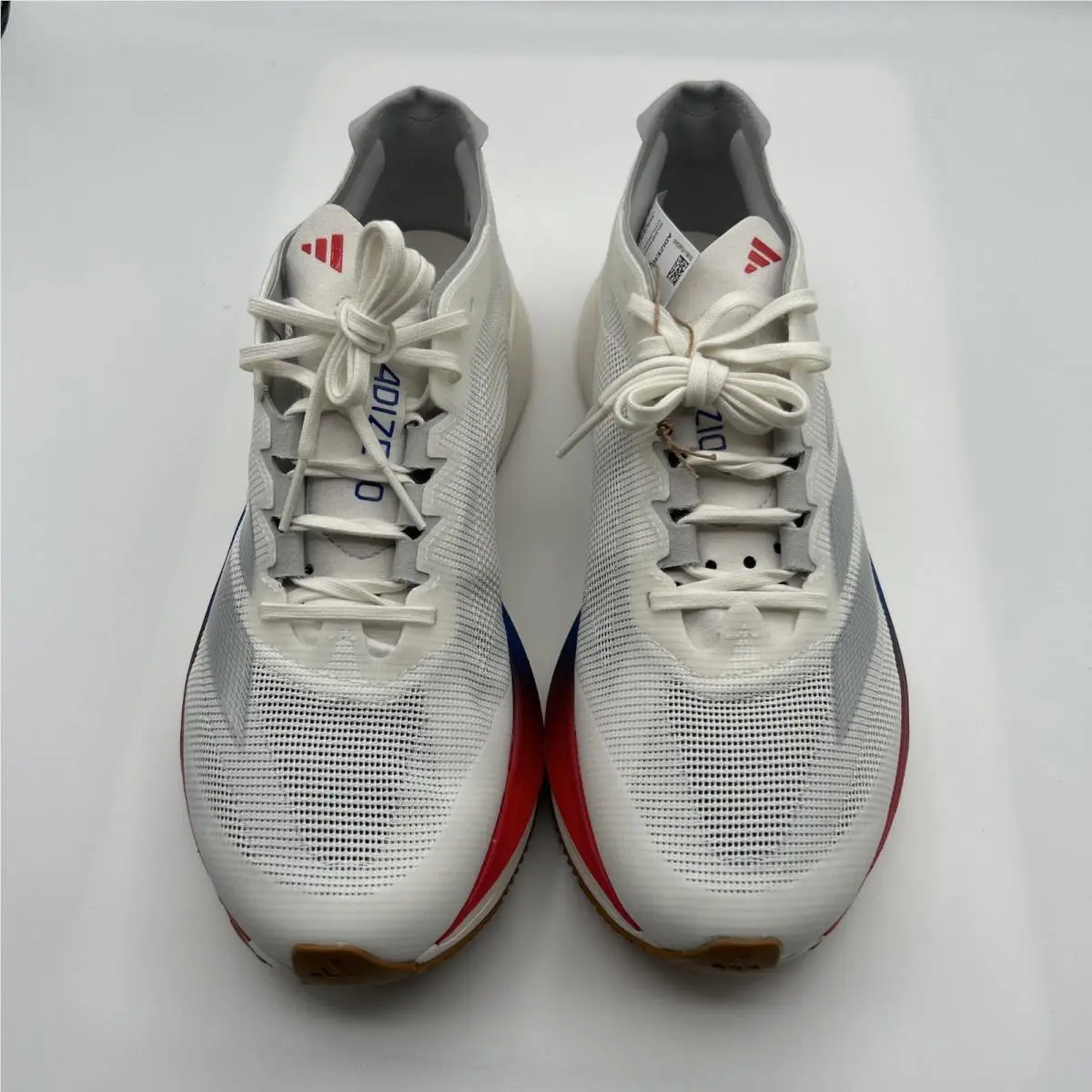 Adidas shoes - adidas Adizero Boston 12 - Adizero Boston - JI4480 - White Silver Fuschia Blue (UPC: 0197615102134) 0