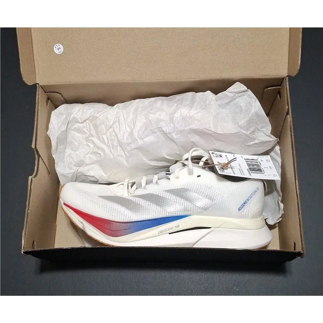 Adidas shoes - adidas Adizero Boston 12 - Adizero Boston - JI4480 - White Silver Fuschia Blue (UPC: 0197615102134) 0