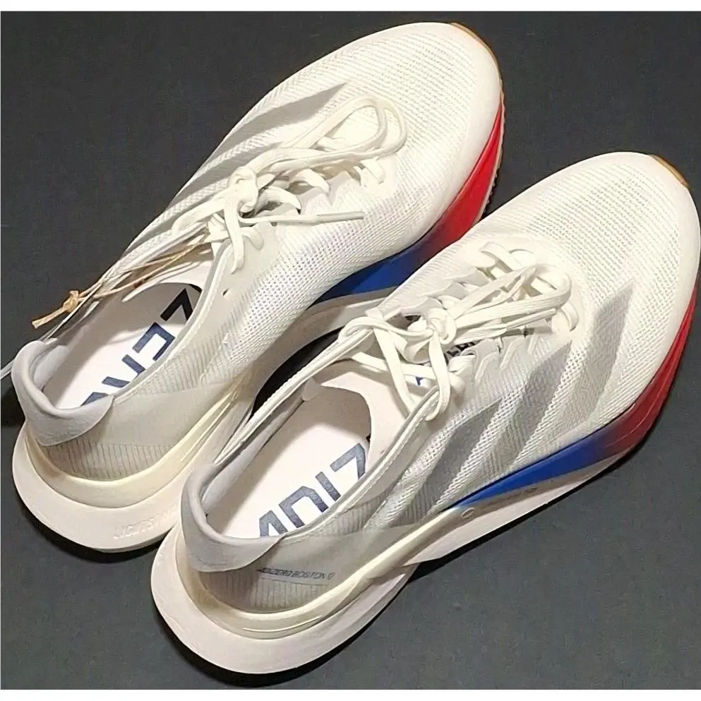 Adidas shoes - adidas Adizero Boston 12 - Adizero Boston - JI4480 - White Silver Fuschia Blue (UPC: 0197615102134) 2