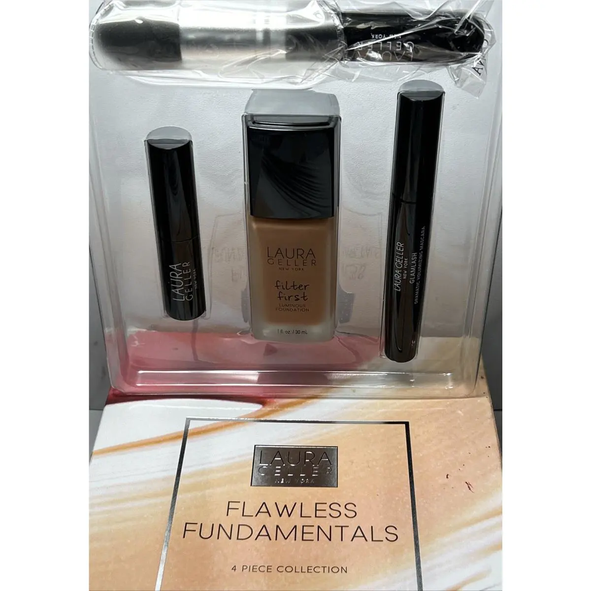 Laura Geller Foundation Fundamentals 3pc Collection Set Cognac