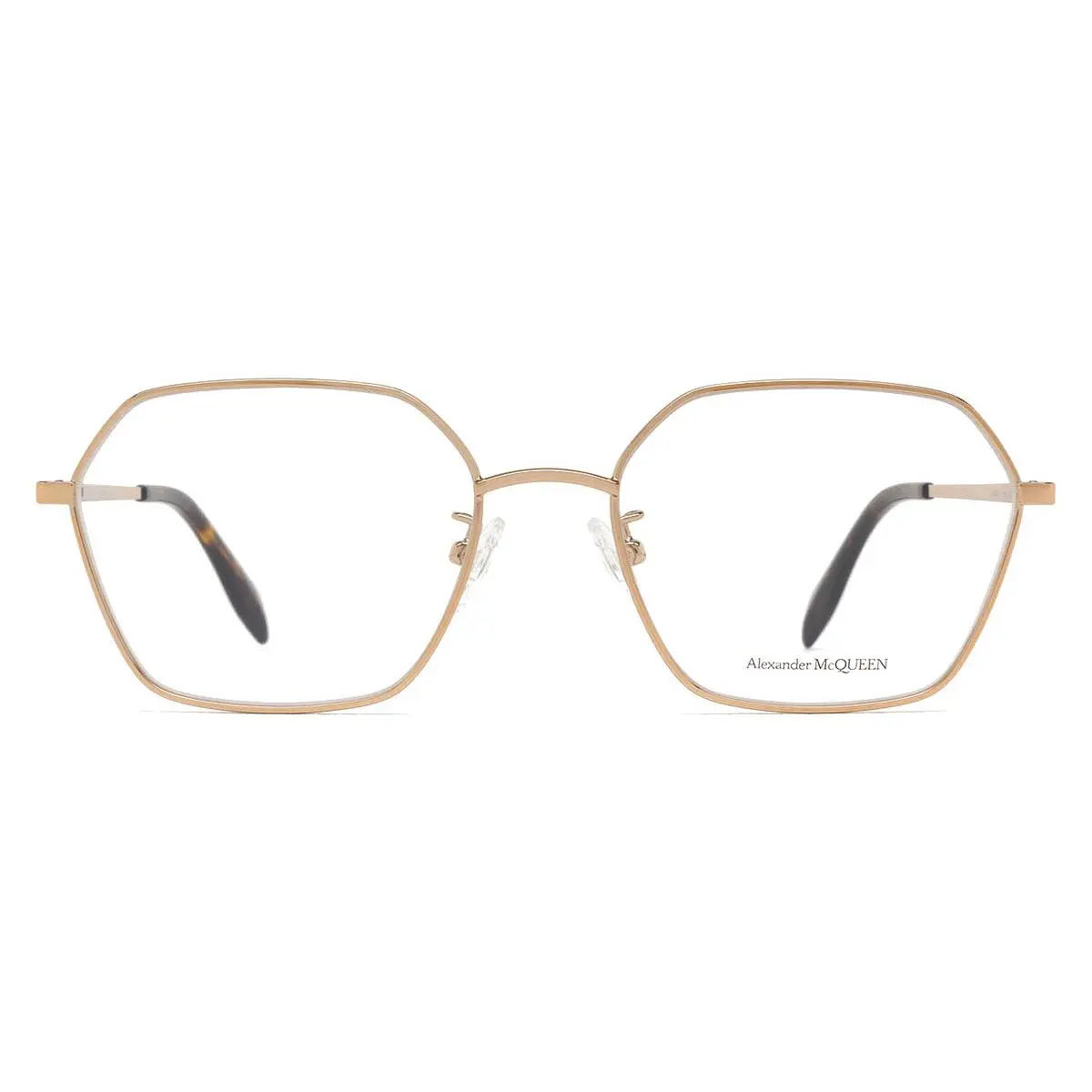 Alexander Mcqueen AM0437O Eyeglasses Women Gold 55mm by Alexander McQueen