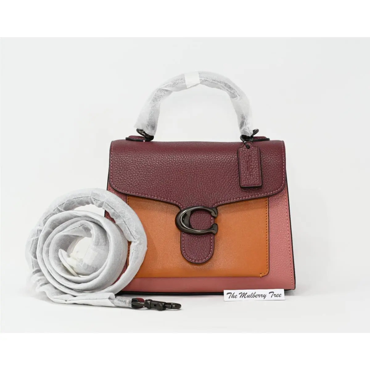 Coach Tabby 20 Top Handle Crossbody Vintage Pink Colorblock Leather 635