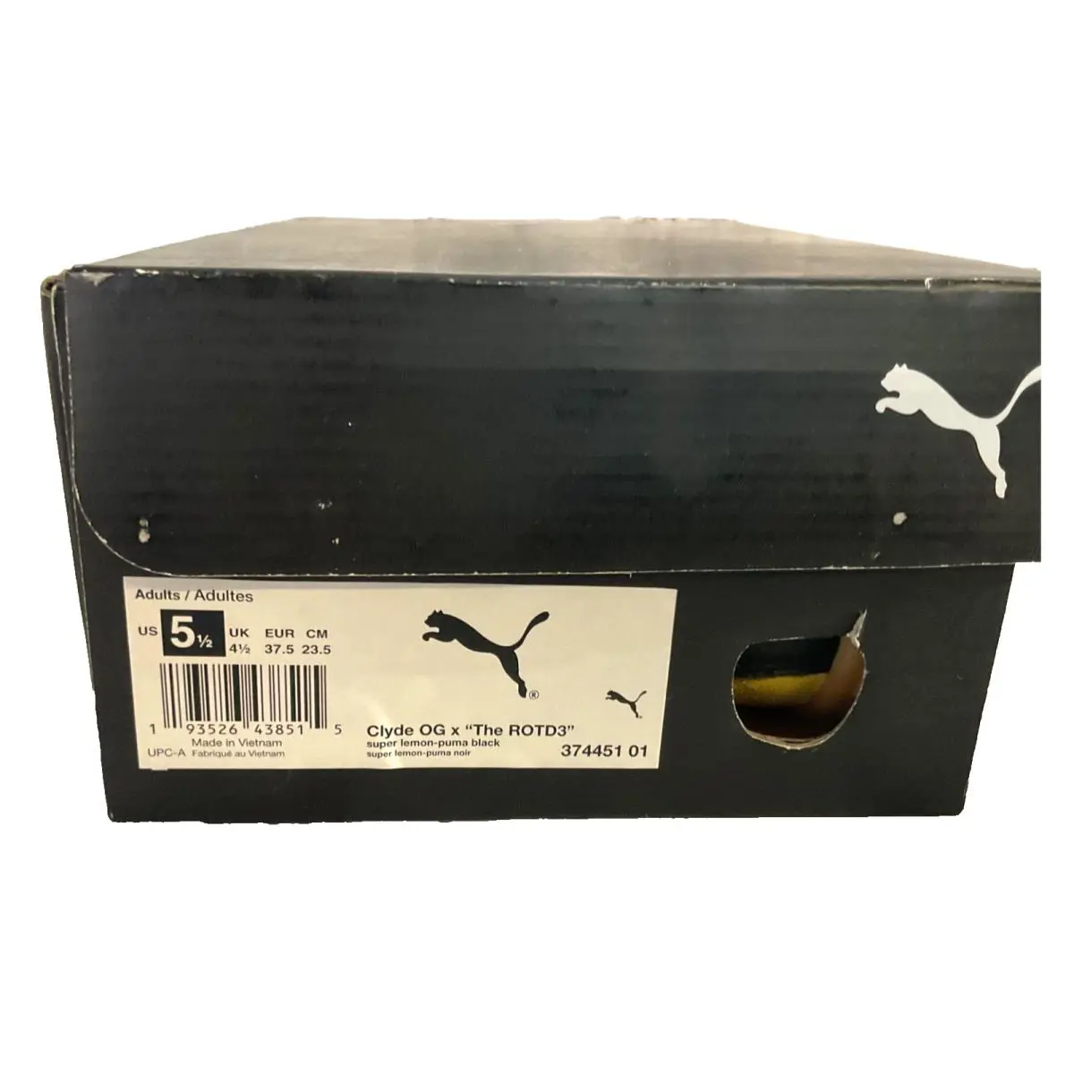 Puma shoes - PUMA Clyde - Clyde - 374451-01 - Yellow, Manufacturer: Super Lemon/Black (UPC: 193526438515) 6