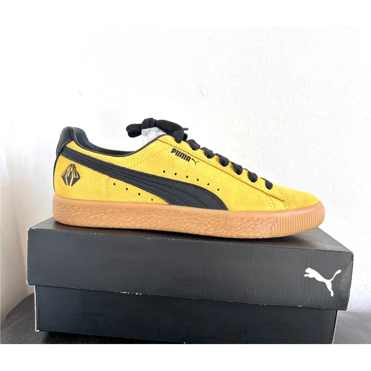 Puma shoes - PUMA Clyde - Clyde - 374451-01 - Yellow, Manufacturer: Super Lemon/Black (UPC: 193526438515) 7