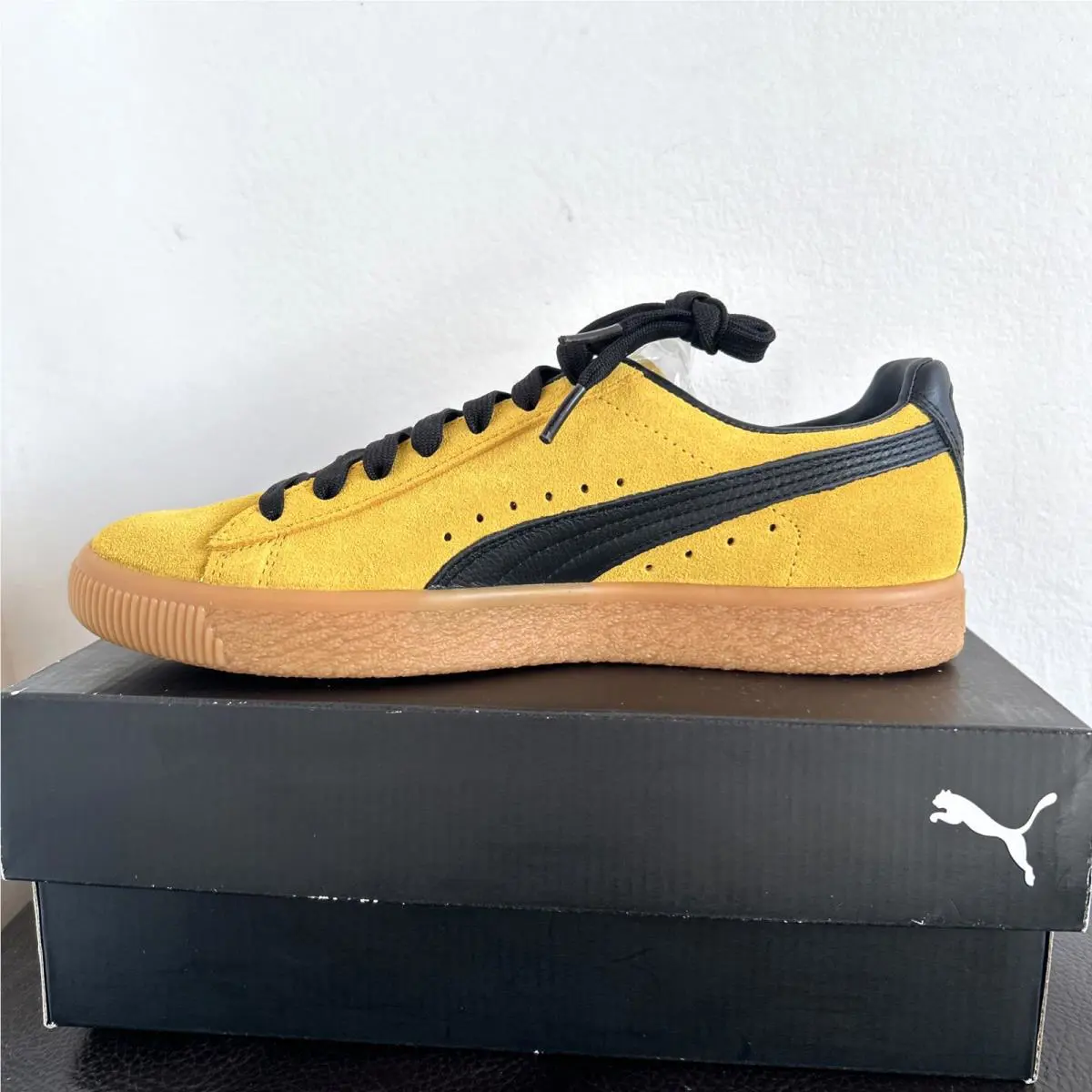 Puma shoes - PUMA Clyde - Clyde - 374451-01 - Yellow, Manufacturer: Super Lemon/Black (UPC: 193526438515) 8