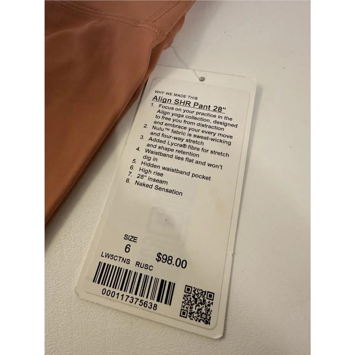 Lululemon clothing - Lululemon Super High Rise Pant - Rustic Coral 0