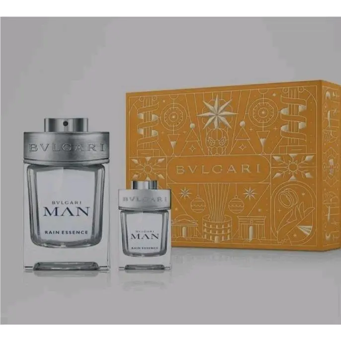 Bvlgari Man Rain Essence 2pc Men Gift Set 3.4oz Edp Spr + 0.5oz Edp Spr