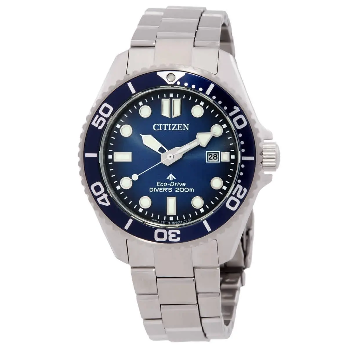 Citizen Promaster Dive Eco-drive Blue Dial Men`s Watch BN0260-54L - Blue, Dial: Blue, Band: Silver-tone