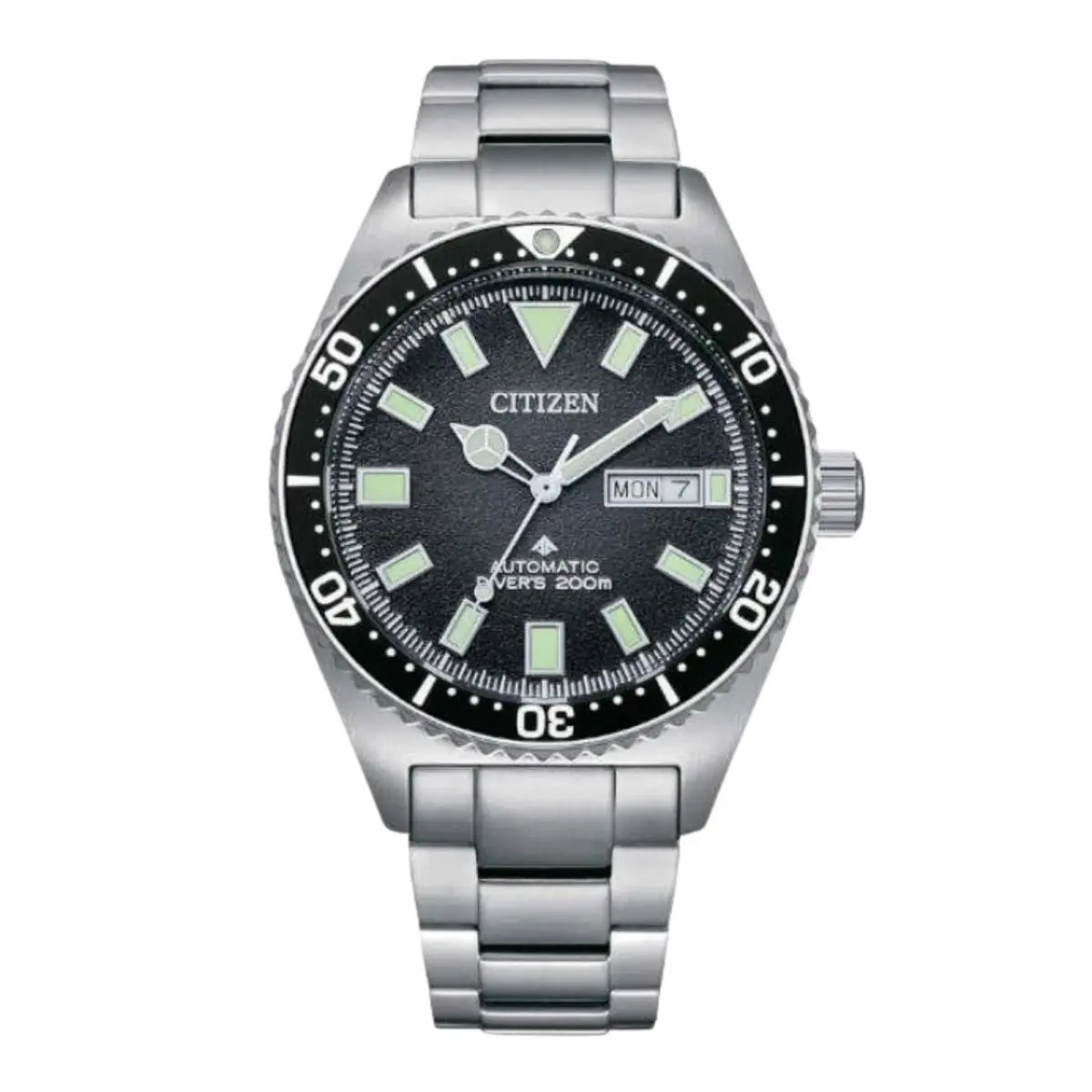 Citizen Automatic Black Dial Date Day Indicator Men`s Diver Watch NY0120-52E