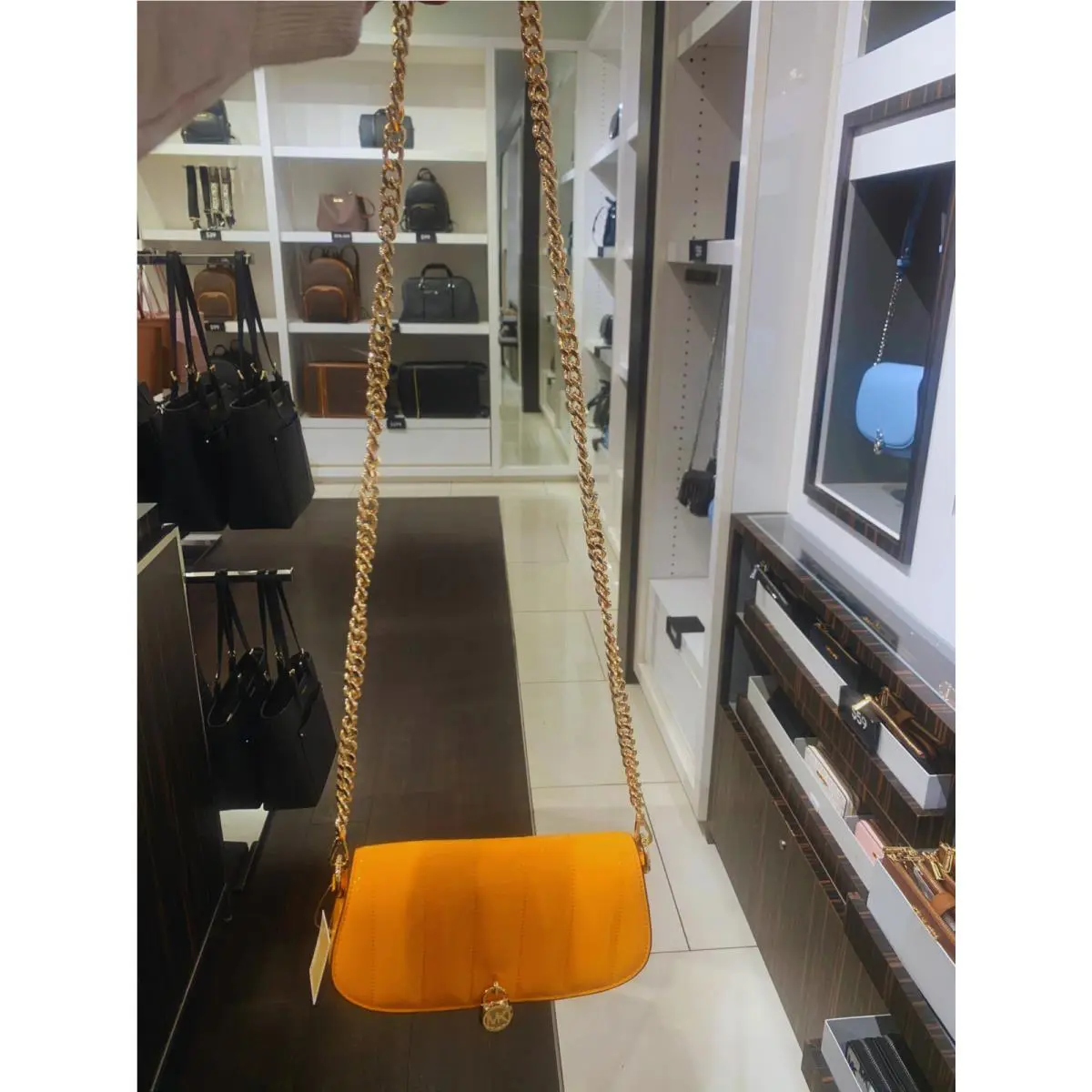 Michael Kors  bag  - Michael Kors Mila - Mila - 35T5SIMC5A 35T5GIMC5A - LIGHT SKY, Hardware: Gold, Silver, Exterior: Light Sky, Black, Optic White, Powder Blush, Pop Orange