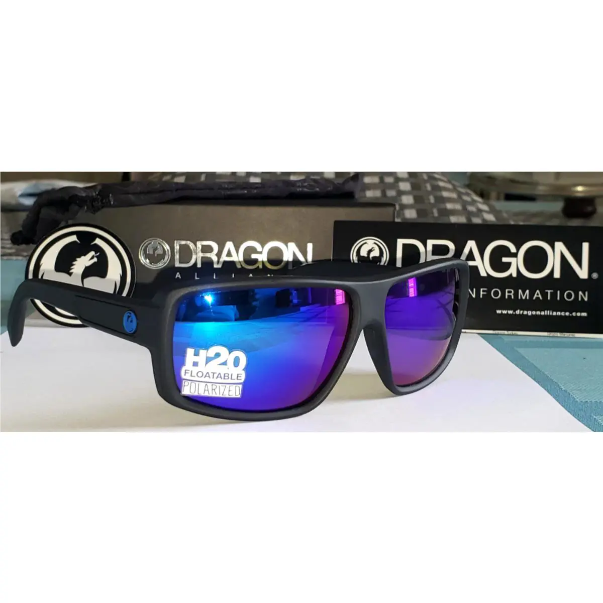 Sunglasses Dragon Double Dos Matte H2O / Blue Ion Polarized 720 - 2292