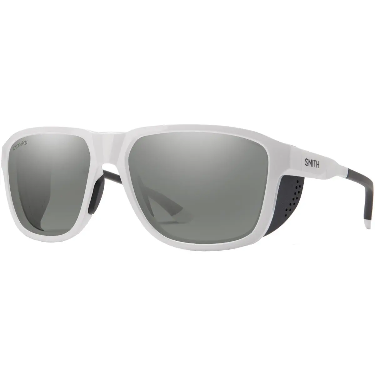 Embark Polarized Chromapop Sq Sunglasses w/ Side Shields - 204617 White/Platinum (VK658OP) by Smith Optics