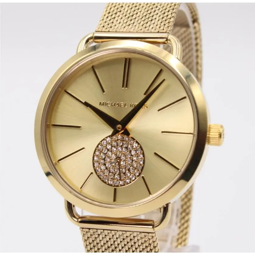 Michael Kors MK3844 Portia Mesh Gold-tone 37MM Ladies Watch
