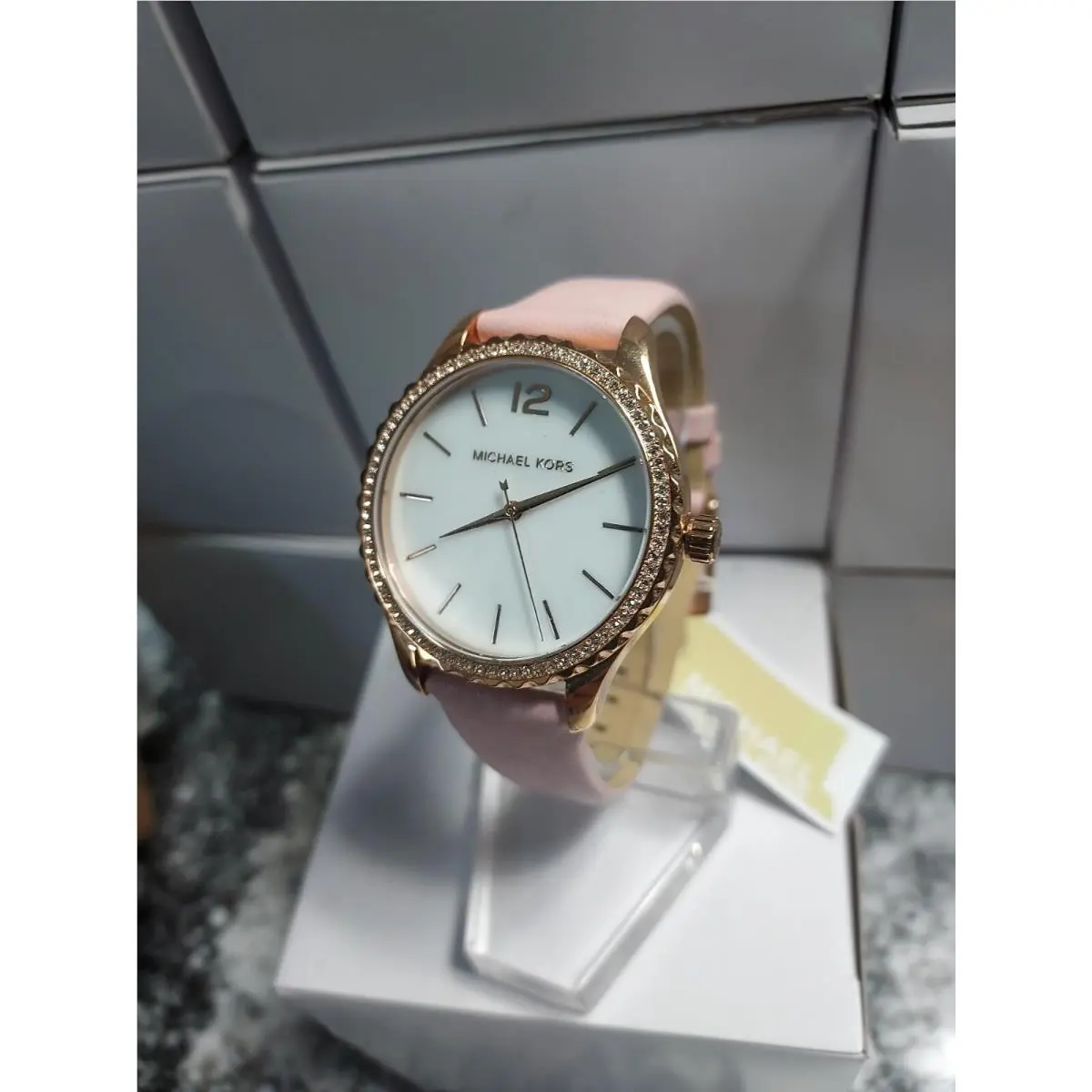 Michael Kors Layton Quartz White Mother of Pearl Dial Ladies Watch MK2909
