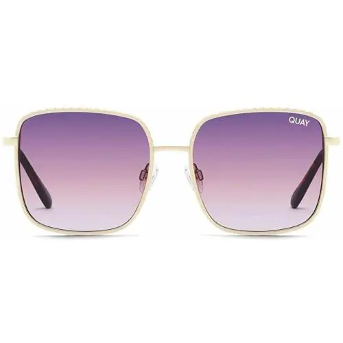 Quay Womens Real One Sunglasses Gold/purple Pink by QUAY