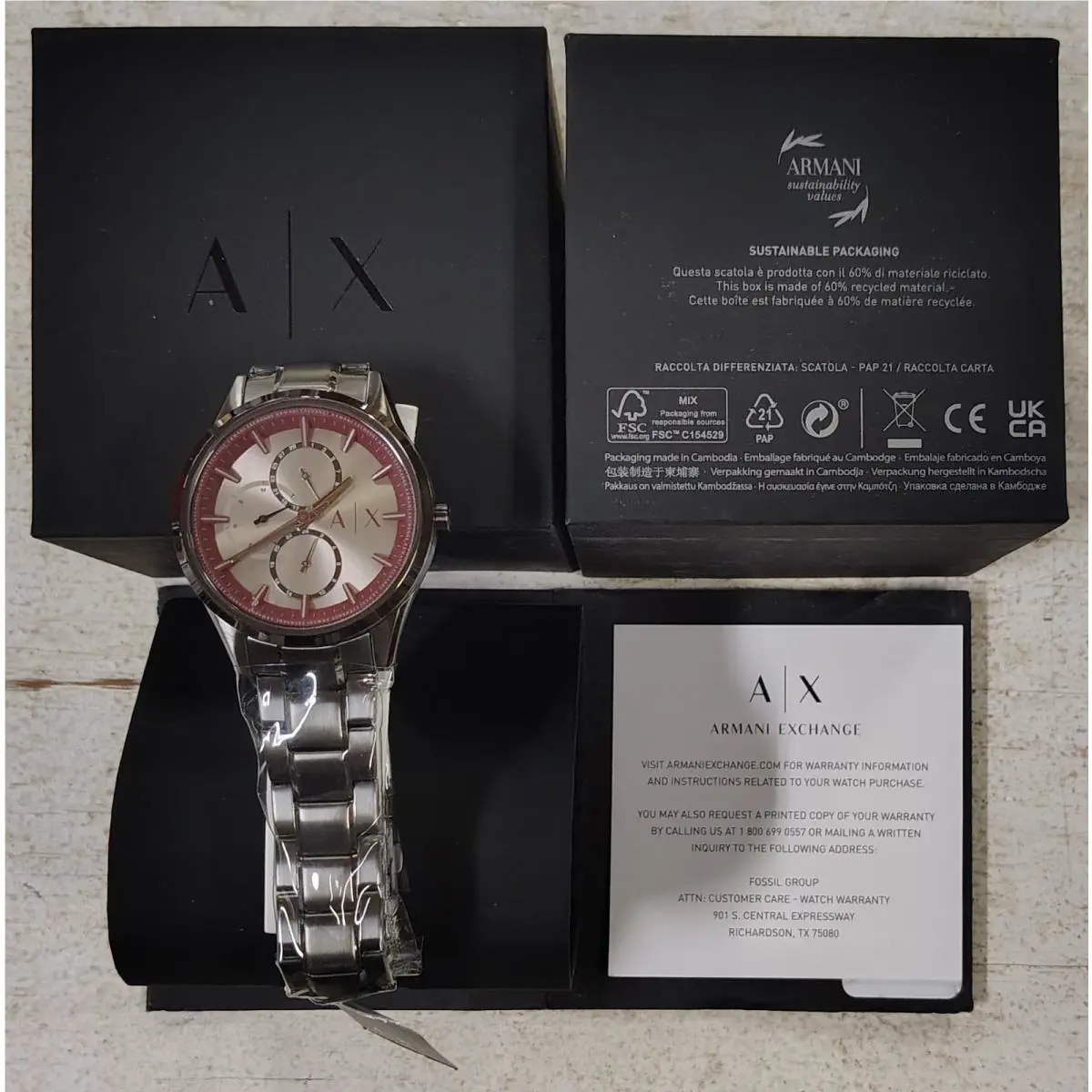 A X Armani Exchange Wrist Watch Dante AX1877 Men`s Gunmetal Watch
