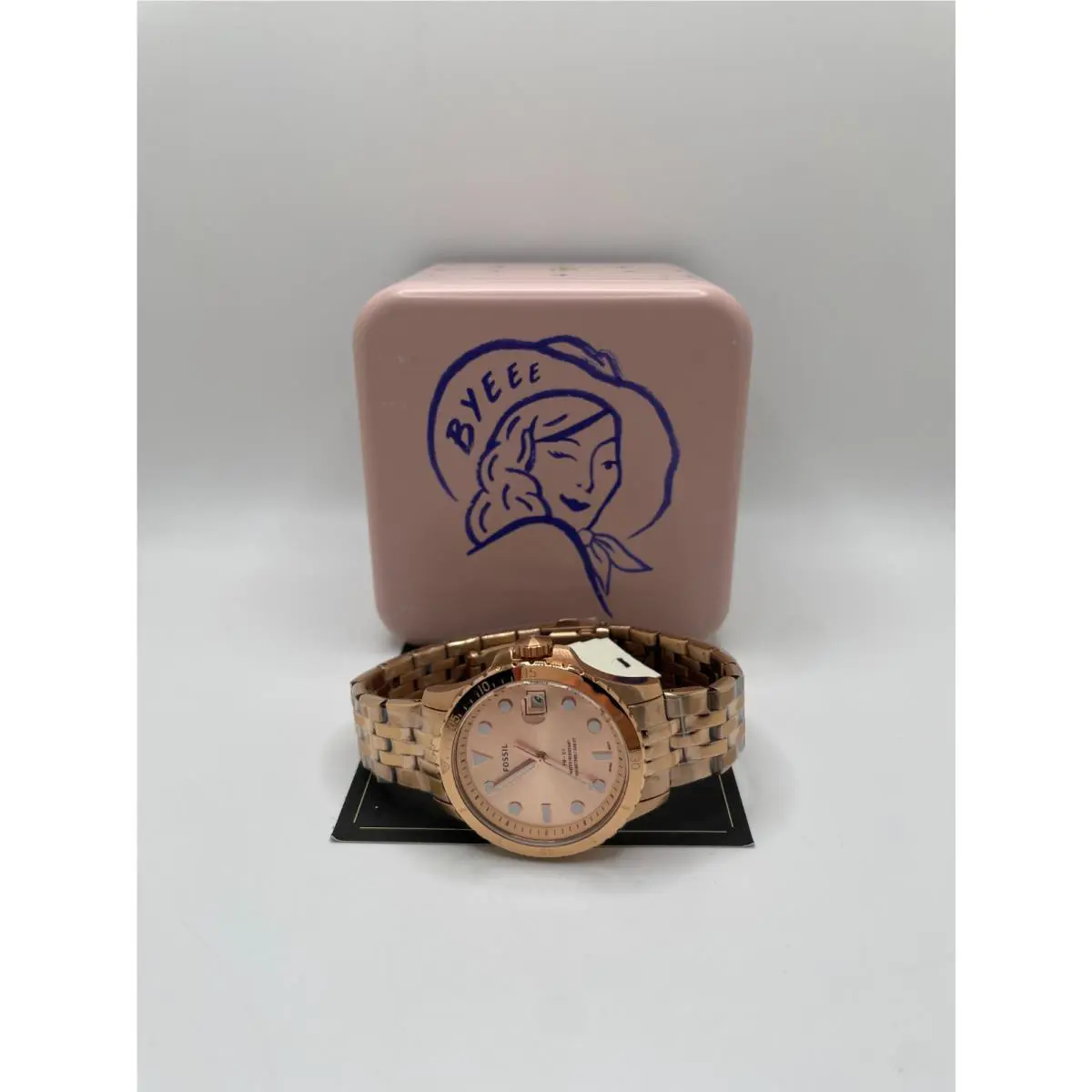 Rotary Fossil FB-01 ES4748 Gold Womens Water Resistant Stainless Steel Round Wristwatch