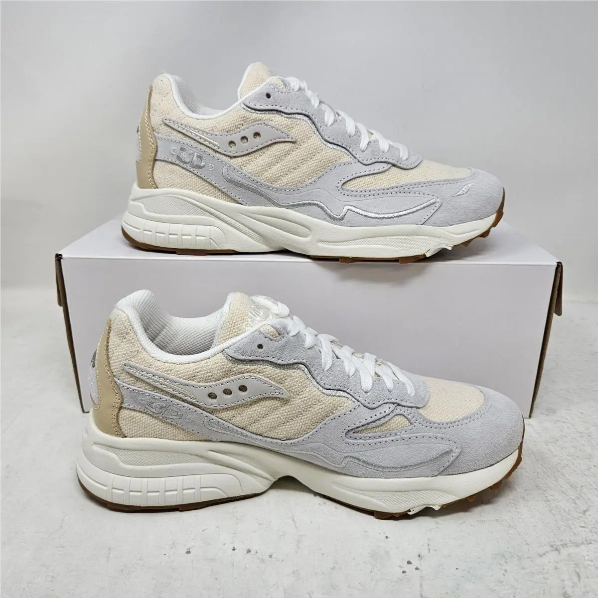 Saucony shoes - Saucony 3D Grid Hurricane - Grid Hurricane - S70708-1 - Undyed / Ecru (UPC: 195018480316) 0