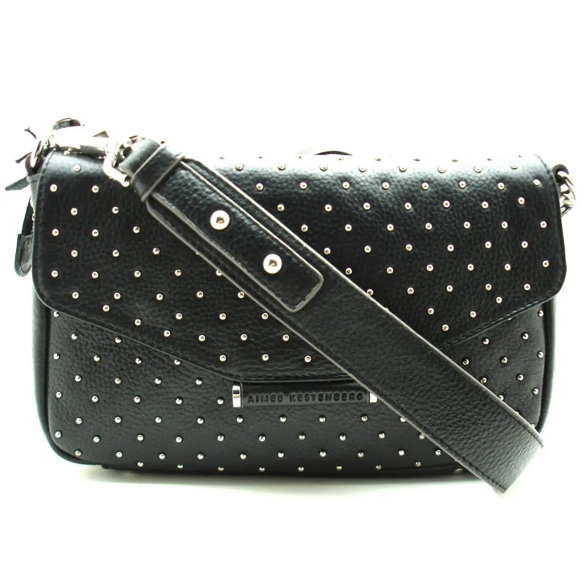 Aimee Kestenberg Small Shoulder/crossbody Studs Deco Leather Black/silver by Michael Kors
