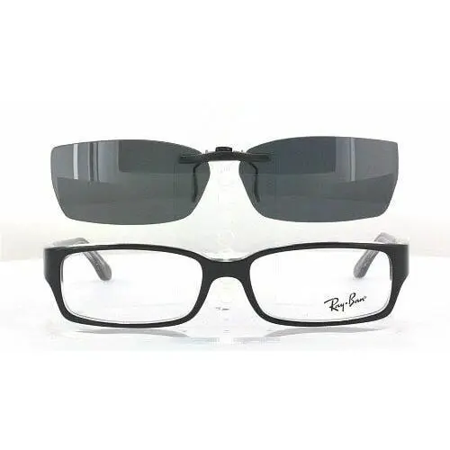 Ray-Ban sunglasses - Ray-Ban RB5092-52X15 Polarized Clip-On Sunglasses - Grey, Revo Blue Mirrored, and 12 other lens s to choose: REVO Blue Mirrored