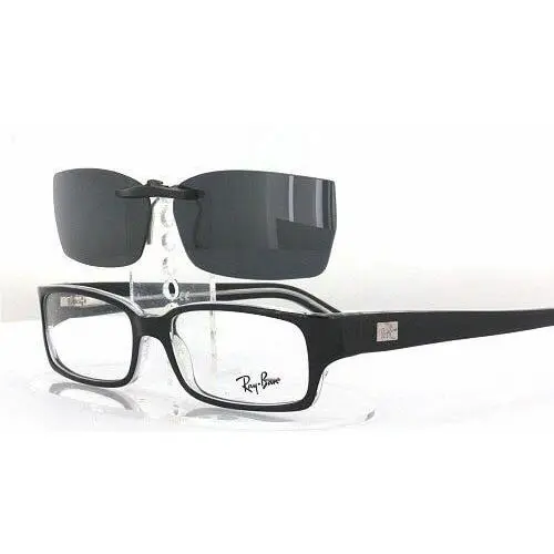 Ray-Ban sunglasses - Ray-Ban RB5092-52X15 Polarized Clip-On Sunglasses - Grey, Revo Blue Mirrored, and 12 other lens s to choose: REVO Blue Mirrored