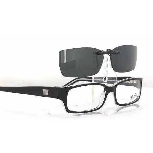 Ray-Ban sunglasses - Ray-Ban RB5092-52X15 Polarized Clip-On Sunglasses - Grey, Revo Blue Mirrored, and 12 other lens s to choose: REVO Blue Mirrored