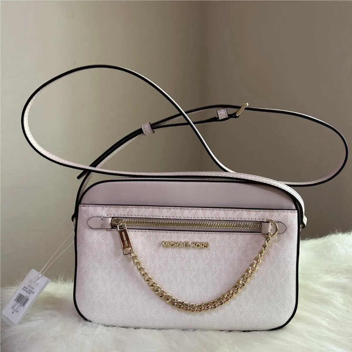 Michael Kors Jet Set Item East West Chain Shoulder Crossbody Bag MK Ombre Pink