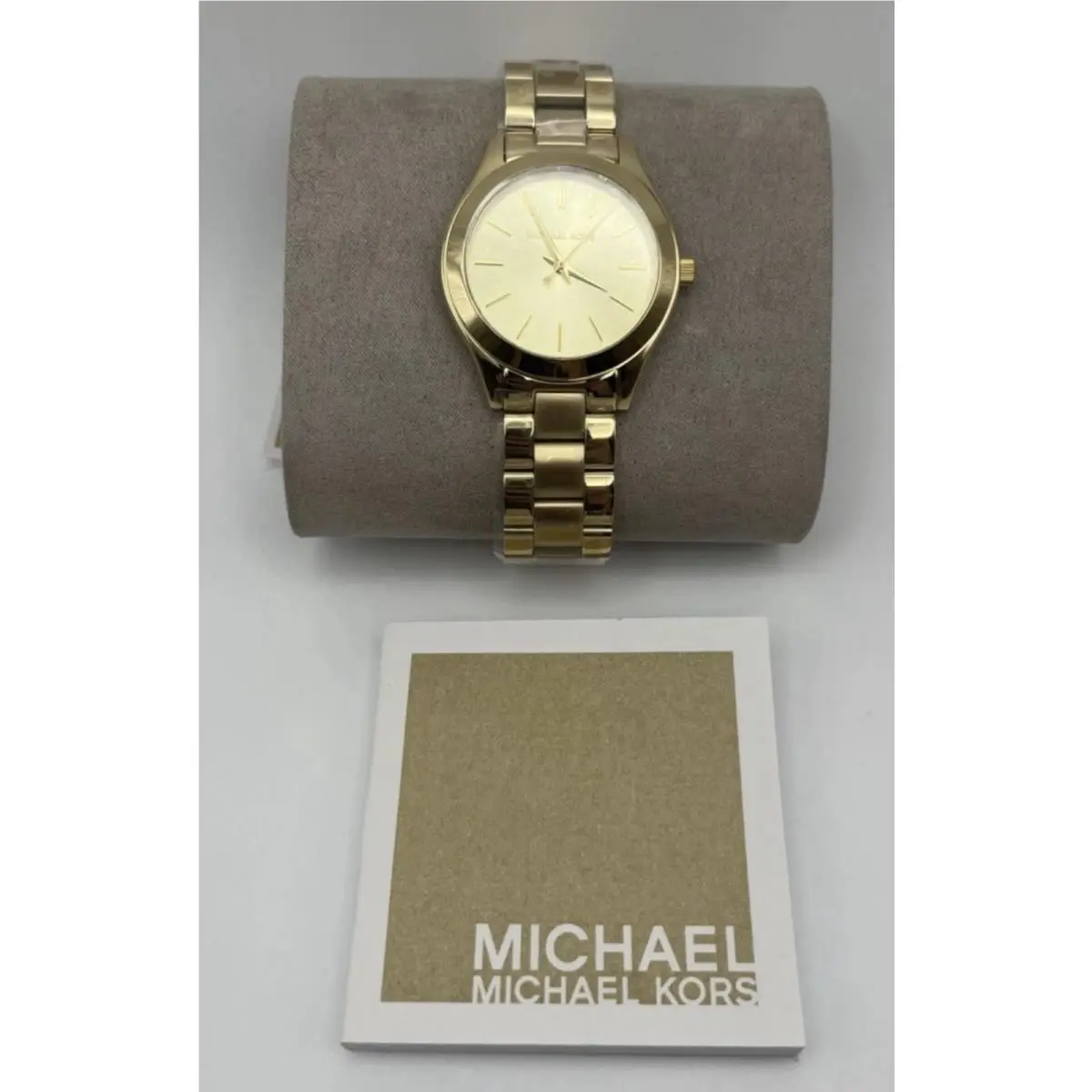 Michael Kors Mini Slim Runway MK3512 34mm Gold-tone Women`s Wrist Watch