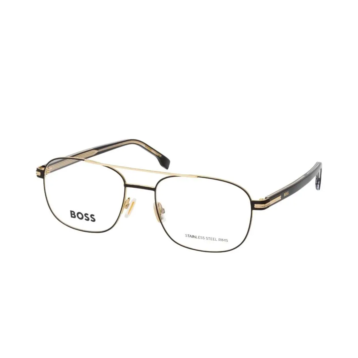 Boss 1756 I46 Hugo Boss Eyeglasses Color Black W/gold 54-18-150