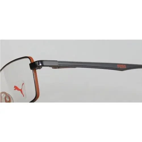 Puma eyeglasses - 15426 - Gunmetal / Orange, Frame: Black