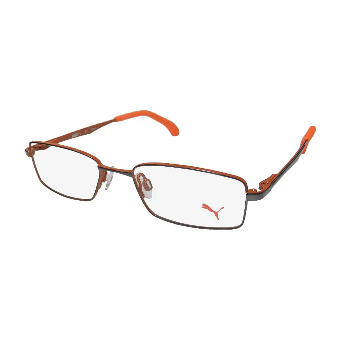 15426 Popular Shape Full-rim Vision Care Eyeglass Frame/glasses/eyewear Gunmetal / Orange by Puma