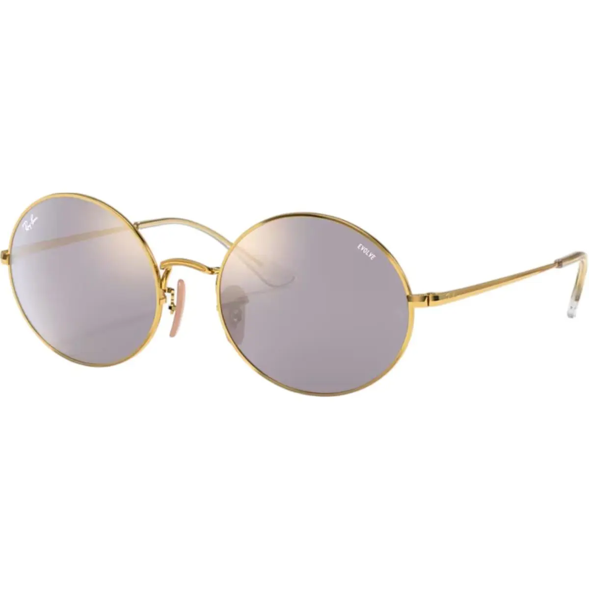 Ray-ban Adult Oval 1970 Arista Gold/photo Dark Grey Mirror Gold 54mm Sunglasses