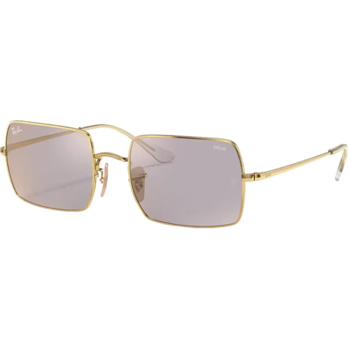 Ray-ban Adult Rectangle 1969 Polished Arista Gold/dark Grey/gold 54mm Sunglasses