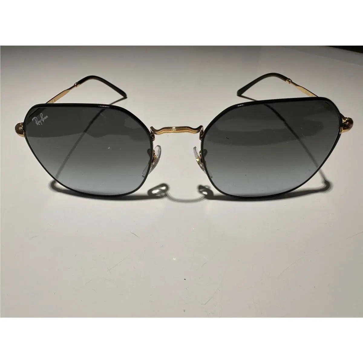 Ray Ban Sunglasses Jim Color 9271/GK Black Gold Size 55 Square Men`s Italy