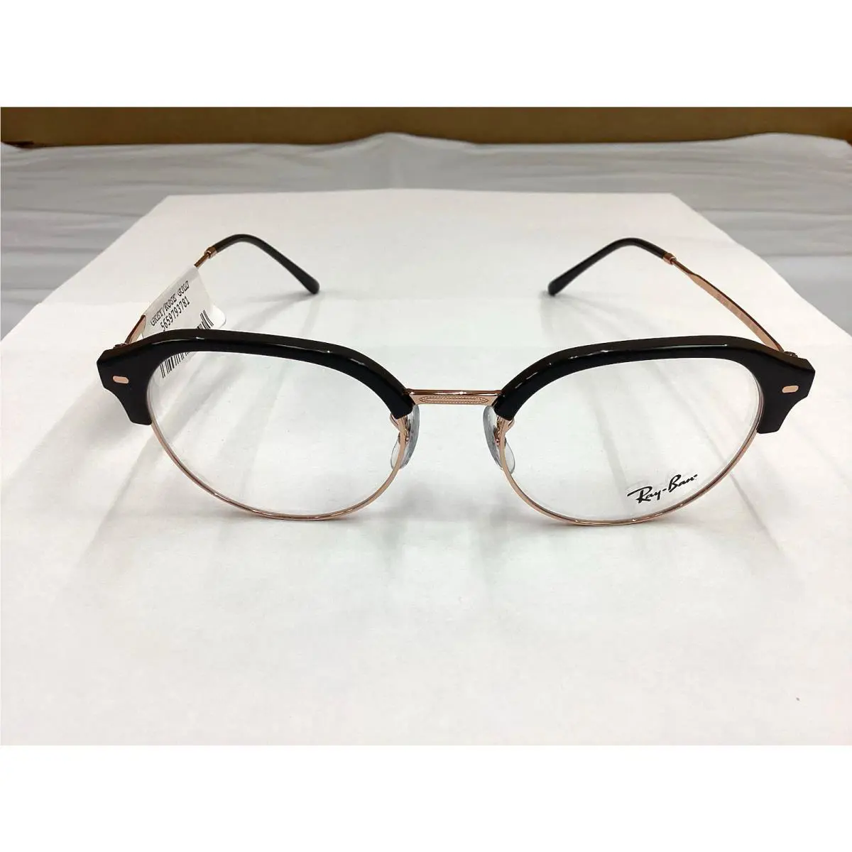 Ray-ban Eyeglasses RB 7229 8322 Dark Grey On Rose Gold Irregular Frame 53-20 145