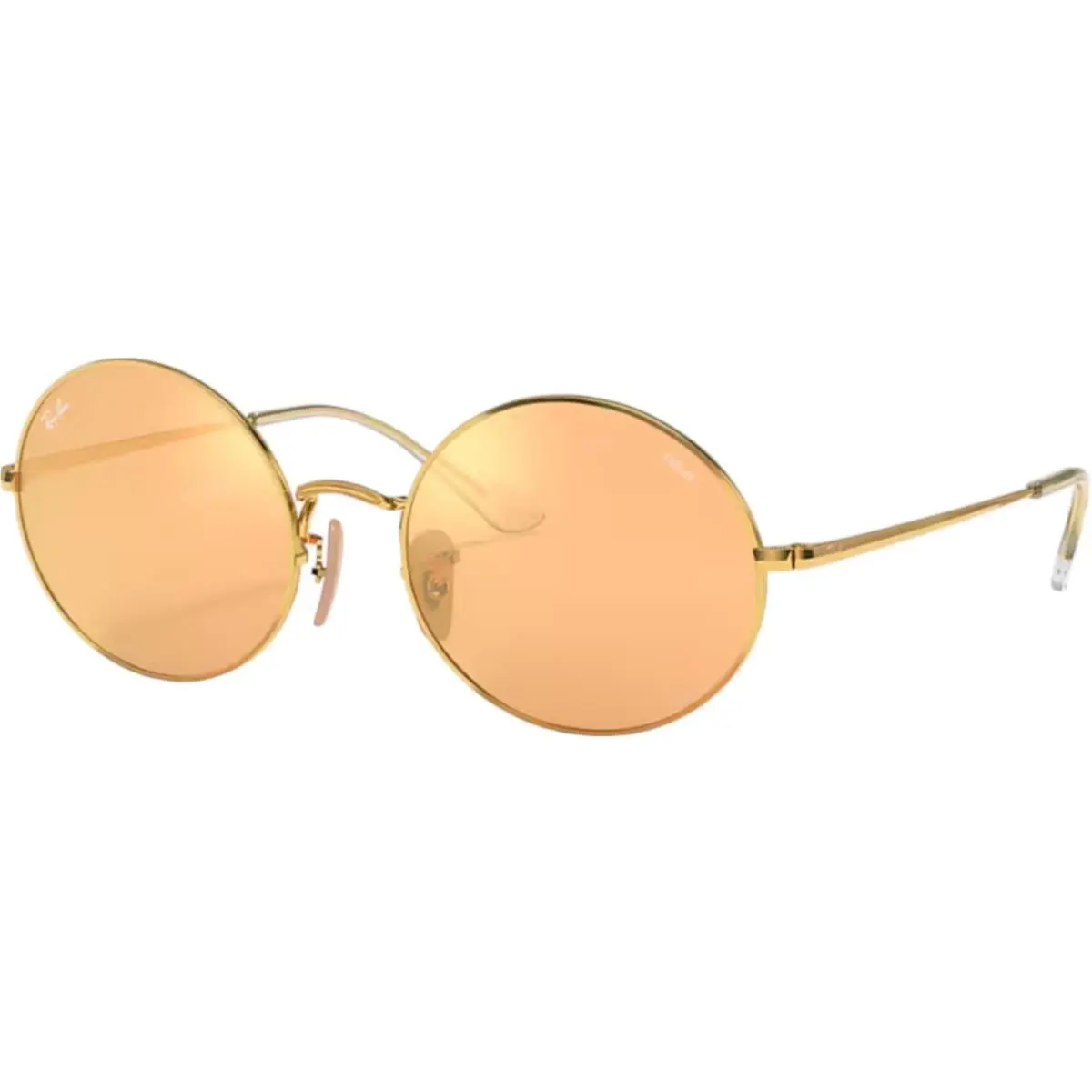 Ray-ban Adult Oval 1970 Arista Gold/photo Orange Mirror Gold 54mm Sunglasses - Polished Arista Gold/Photo Orange Mirror Gold, Frame: Gold, Lens: Orange