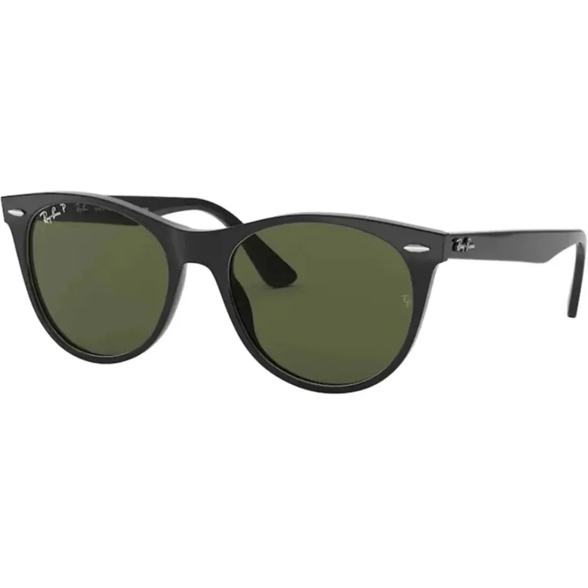 Ray-ban Adult Wayfarer II Classic Polarized Black/green 52mm Sunglasses - Black/Green, Frame: Black, Lens: Green