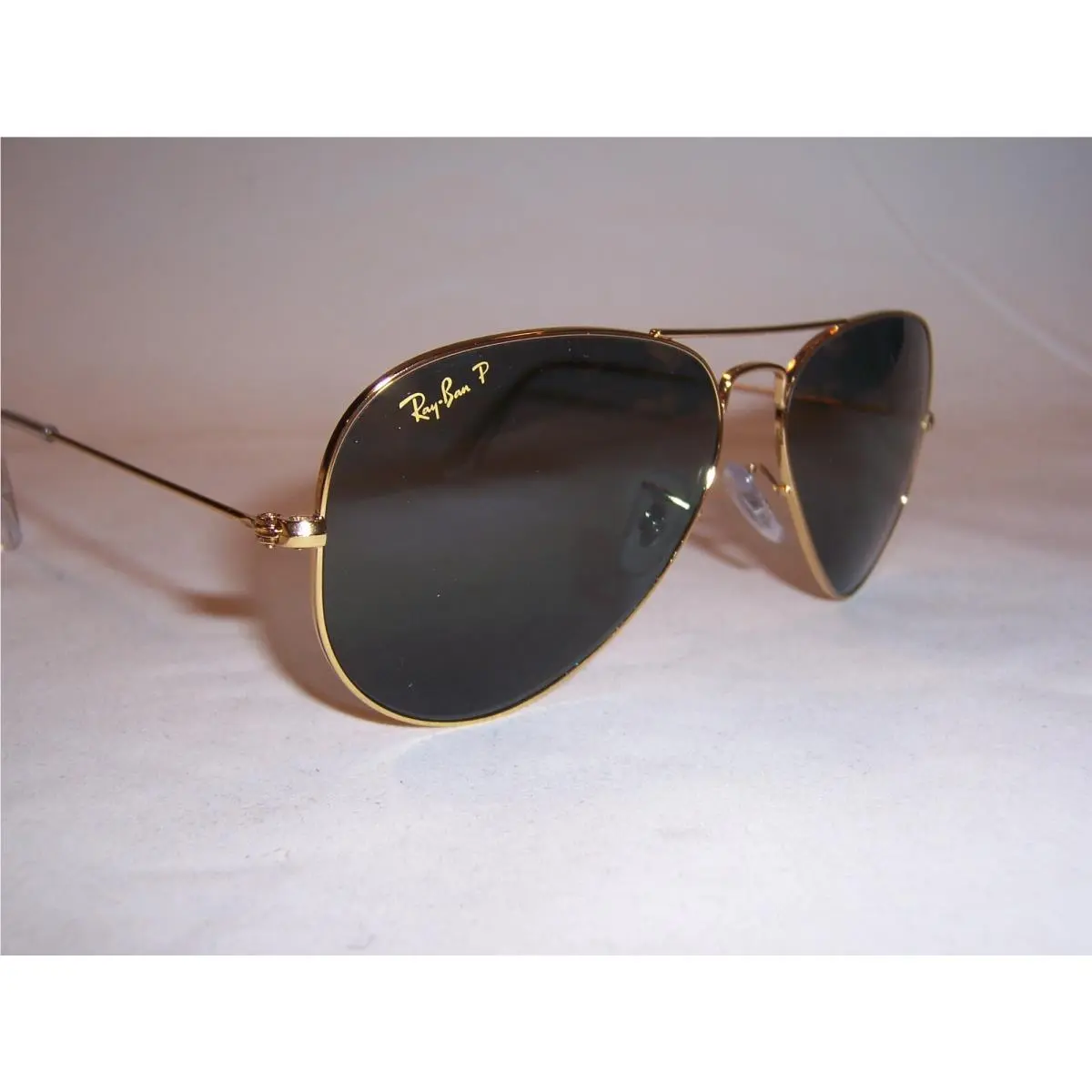 Ray Ban Aviator Sunglasses 3025 9196G6 Gold/silver Blue Polarized 58mm